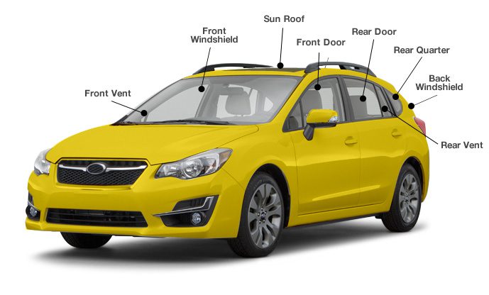 Mazda vehicle with replaced windshield