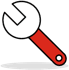Wrench icon representing repair services
